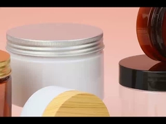 Plastik geniş ağızlı kozmetik krem kavanozu, vida kapaklı