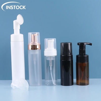 Özel 100/120/150/200/250ml Pet köpüklü sabun pompası şişe Plastik kozmetik köpüklü pompa yüz temizleyici